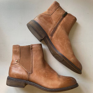 Franco Sarto Horrace Brown Leather Chelsea Boots Women's Size 10
